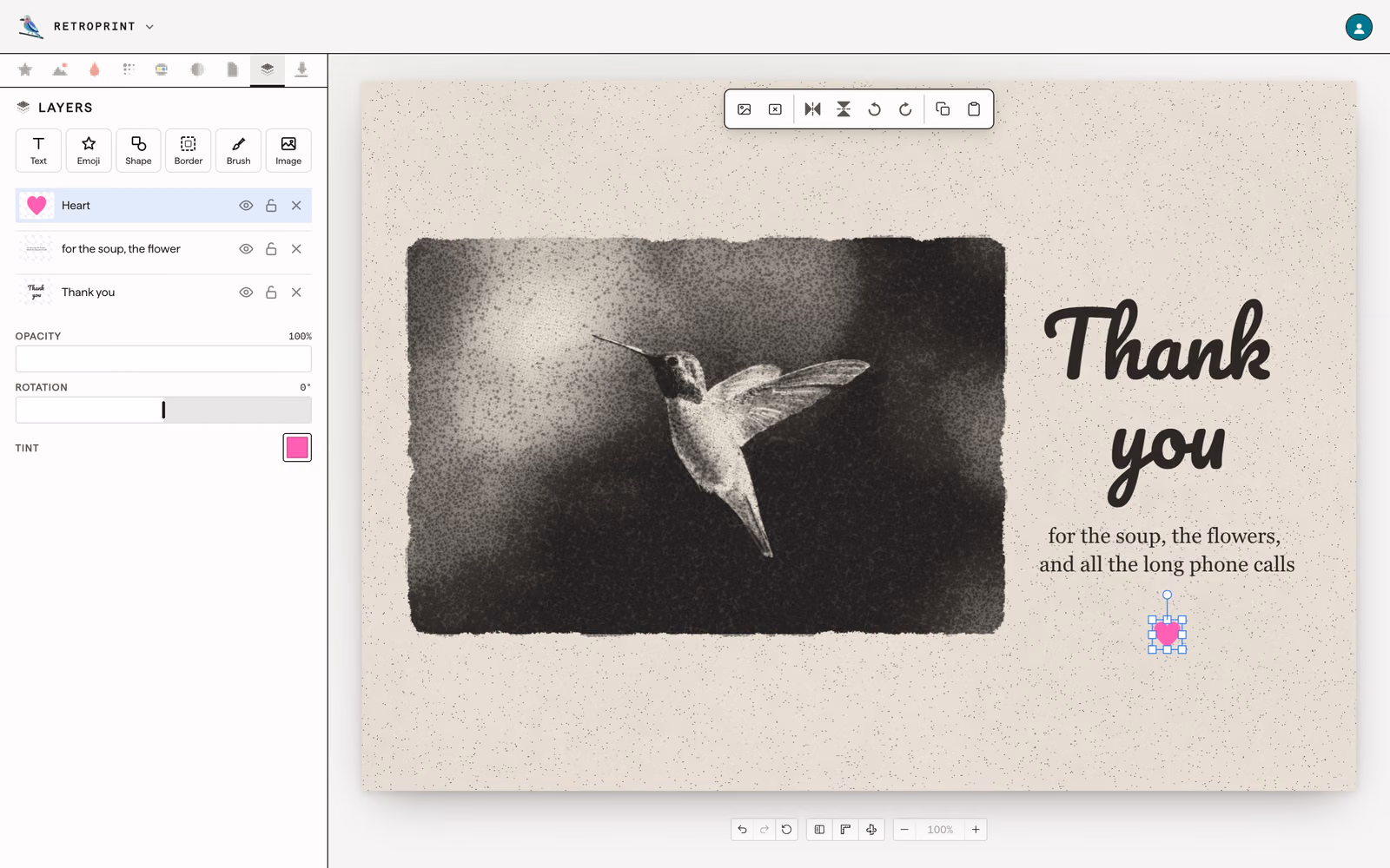 El estudio de RETROPRINT: Un solo toque de color