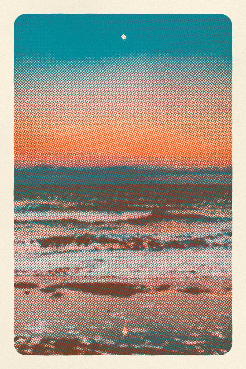 Bradley Beach: the print, 3 inks on warm stock