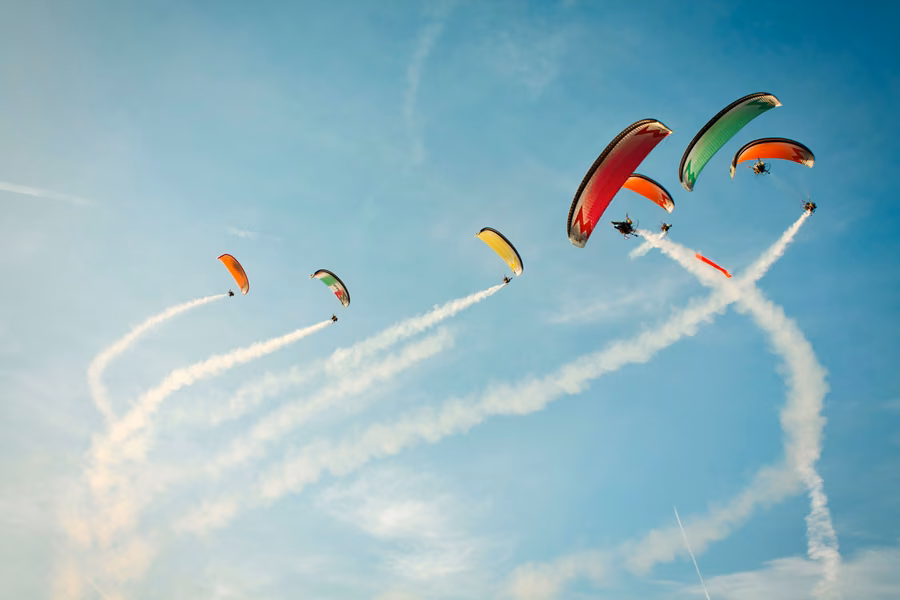 Paragliding: the photograph it was printed from