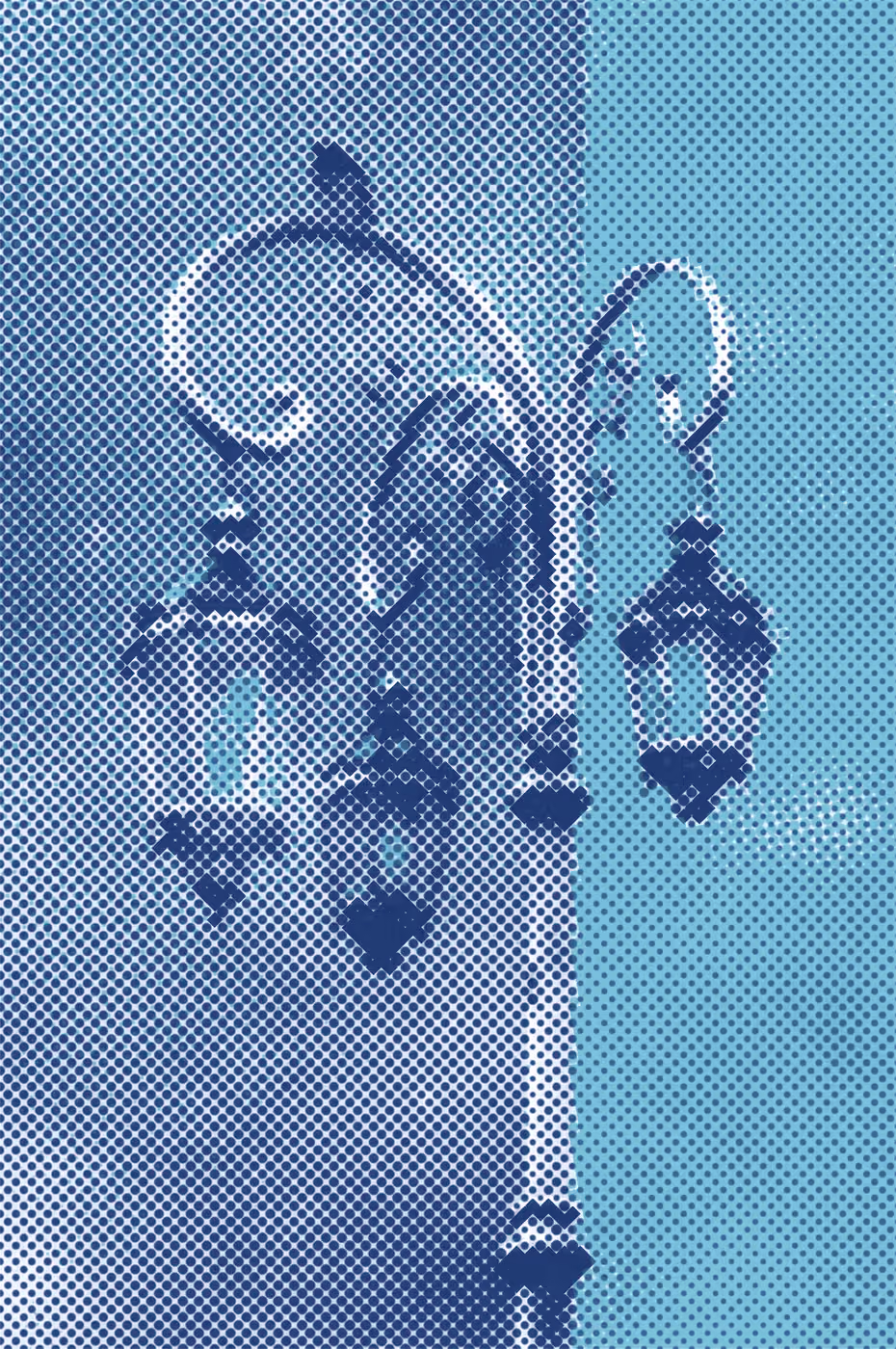 Street Lamp: the print, 2 inks on white stock