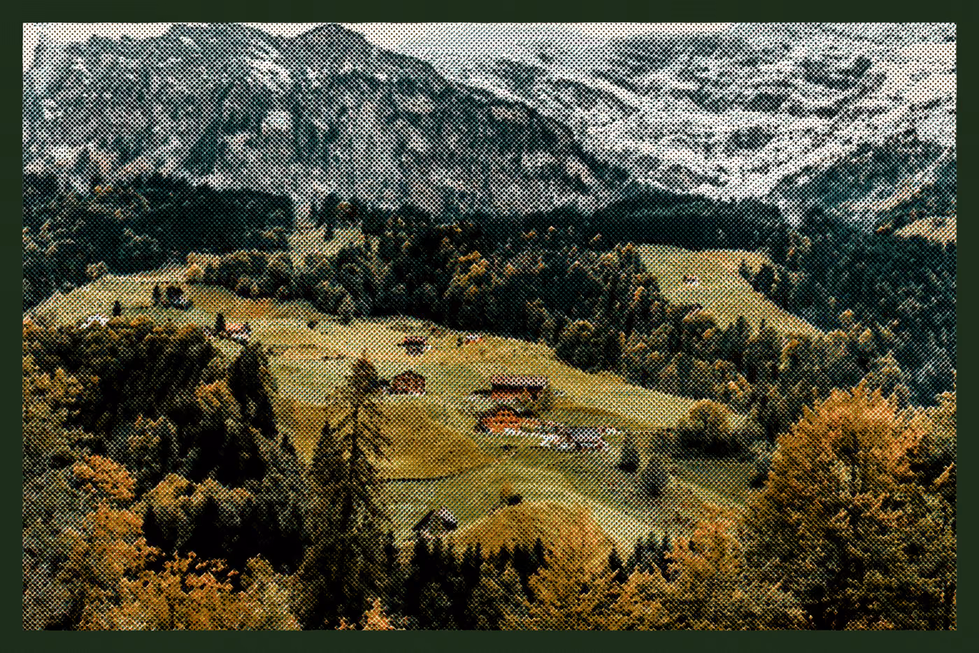 Swiss Alps: the print, 5 inks on white stock